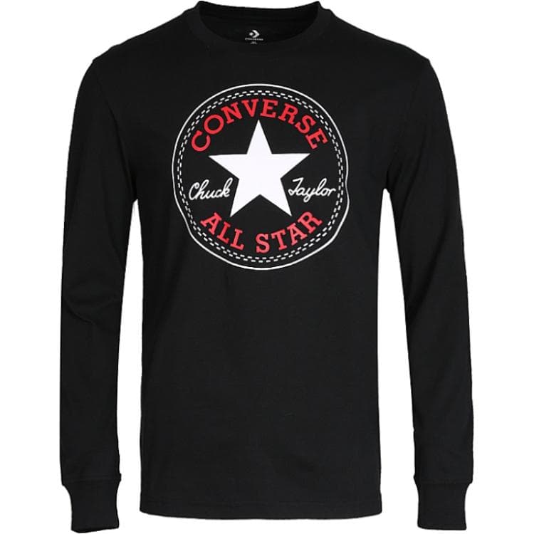 Кофта Converse Lifestyle Round Neck Long Sleeve T-Shirt Мужской Черный - изображение 1