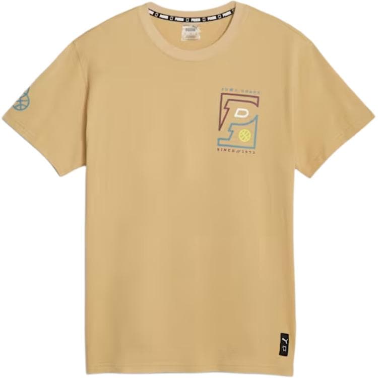 Футболка PUMA Franchise T-Shirt Мужская Коричневая - изображение 1