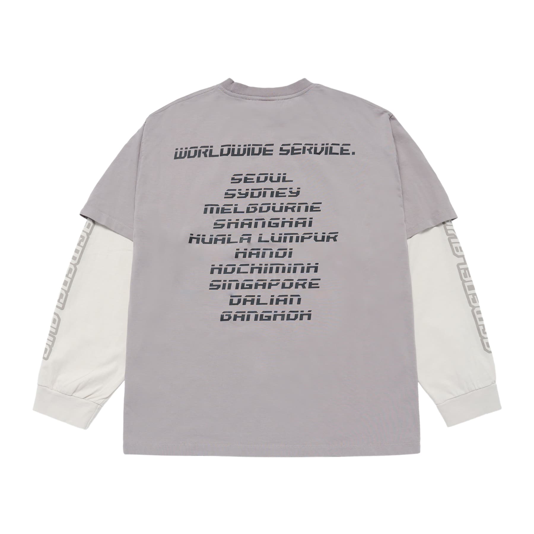 Кофта acme de la vie ADLV FW24 Back Logo Crewneck Long Sleeve Tee Gray - изображение 1