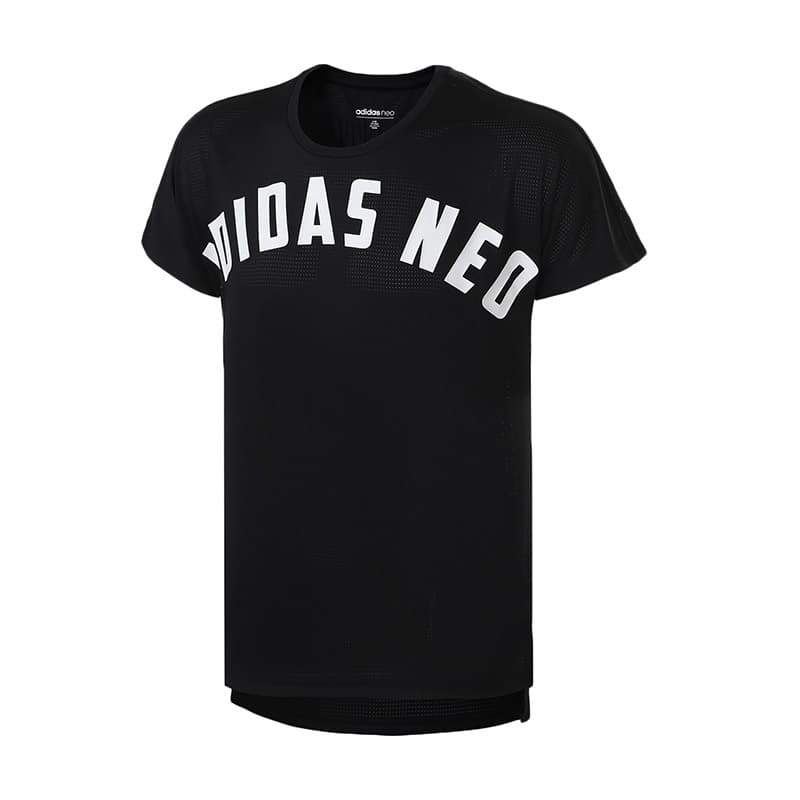 Футболка ADIDAS NEO Мужские Черные T-рубашки - изображение 1