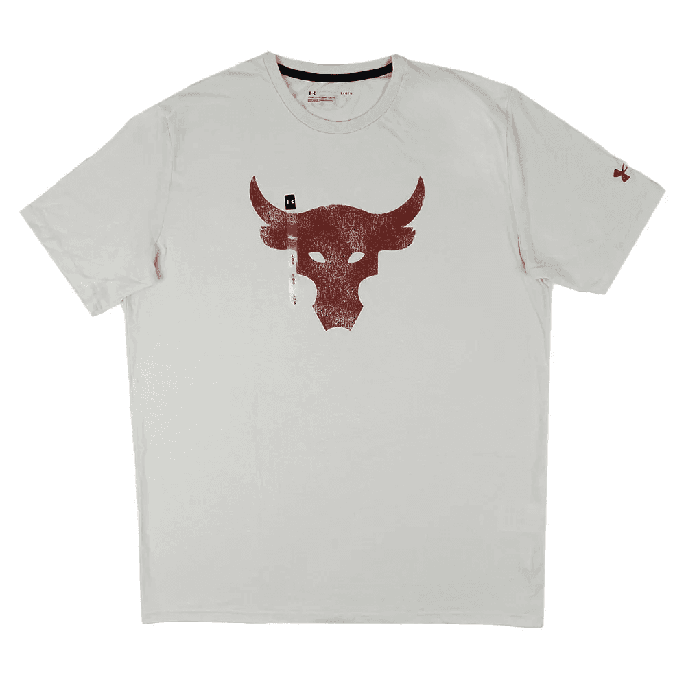 Футболка Under Armour ProjectRock Brahma BULL T Рубашка Мужская Айвори - изображение 1