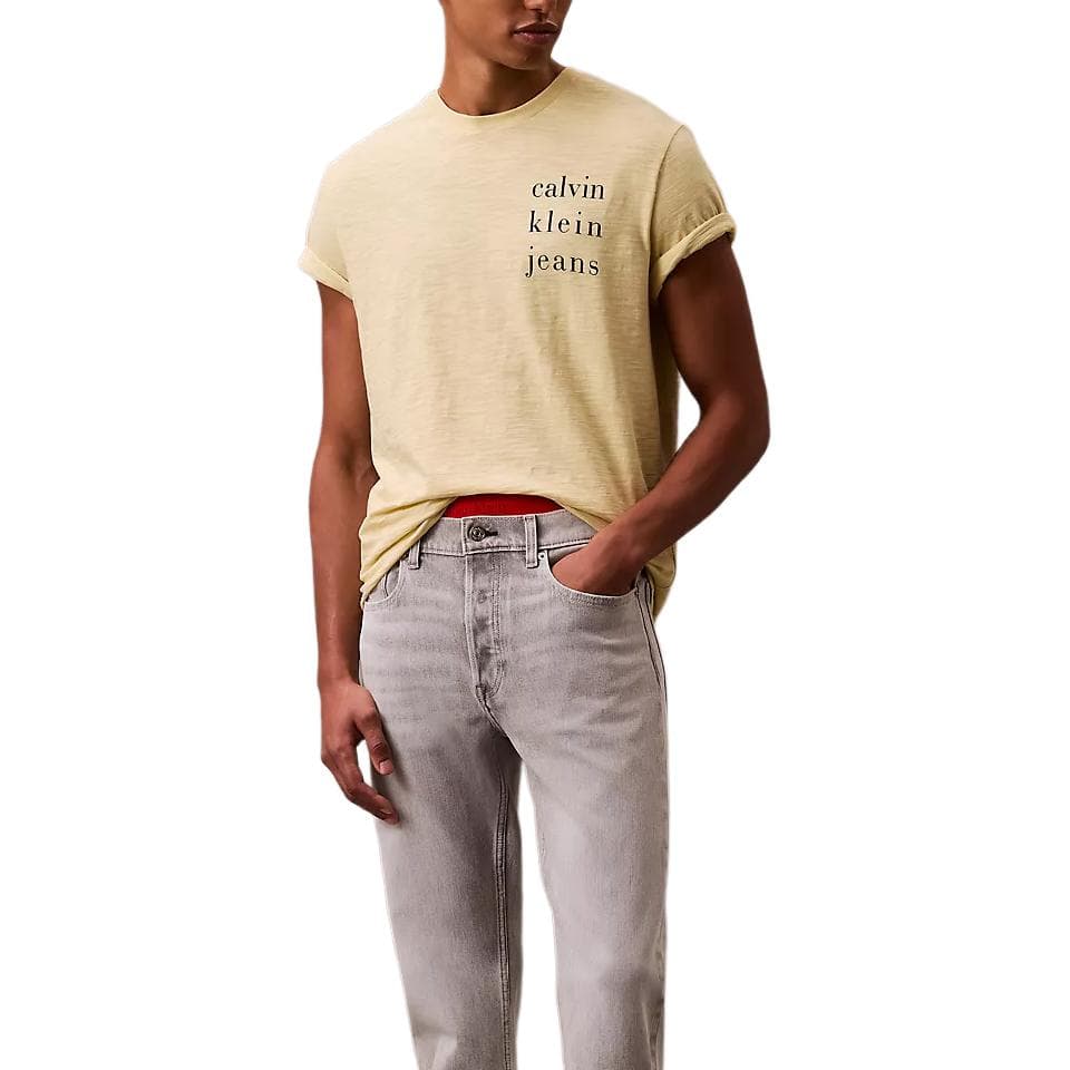 Футболка Calvin Klein T-рубашка мужская желтая - изображение 1