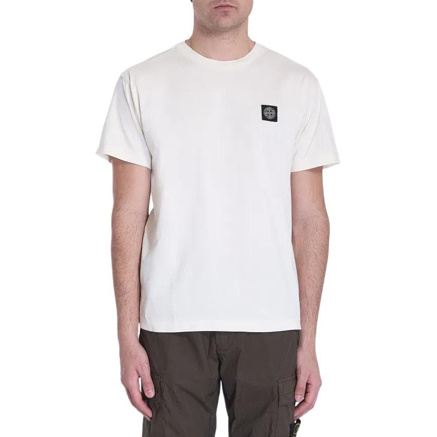 Футболка STONE ISLAND T-Рубашка Мужская Белая - изображение 1