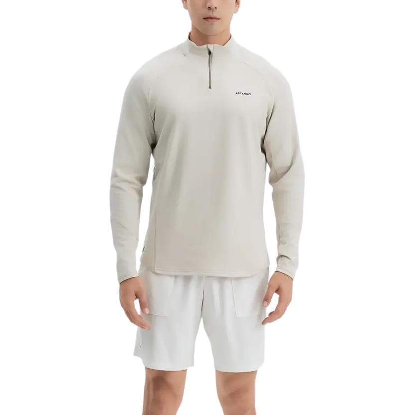 Футболка DECATHLON ARTENGO T Рубашка Мужская Светло-Белая Лаймово-Серая - изображение 1