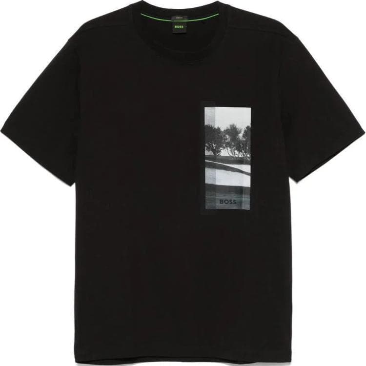Футболка Hugo Boss Мужские Черные Рубашки - изображение 1