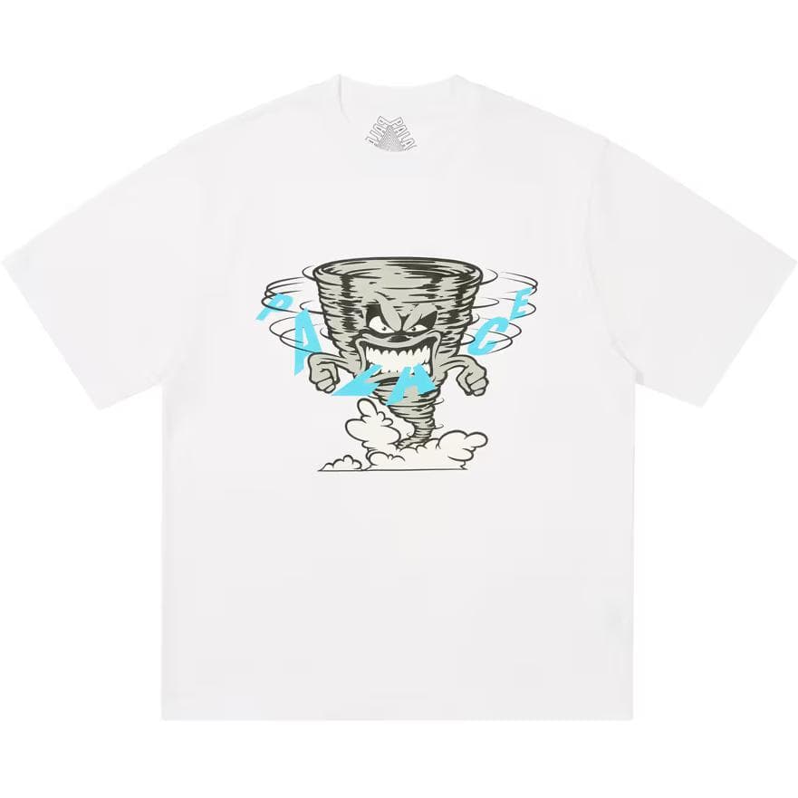 Футболка PALACE FW24 Футболка свободного кроя с принтом в виде мультяшного вихря и буквами Унисекс Белый (обычный) - изображение 1