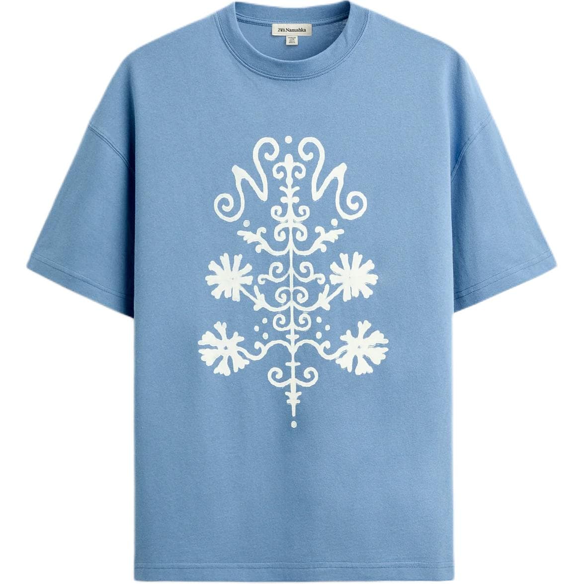 Футболка ZARA Nanushka Синий Мужские T-рубашки - изображение 1