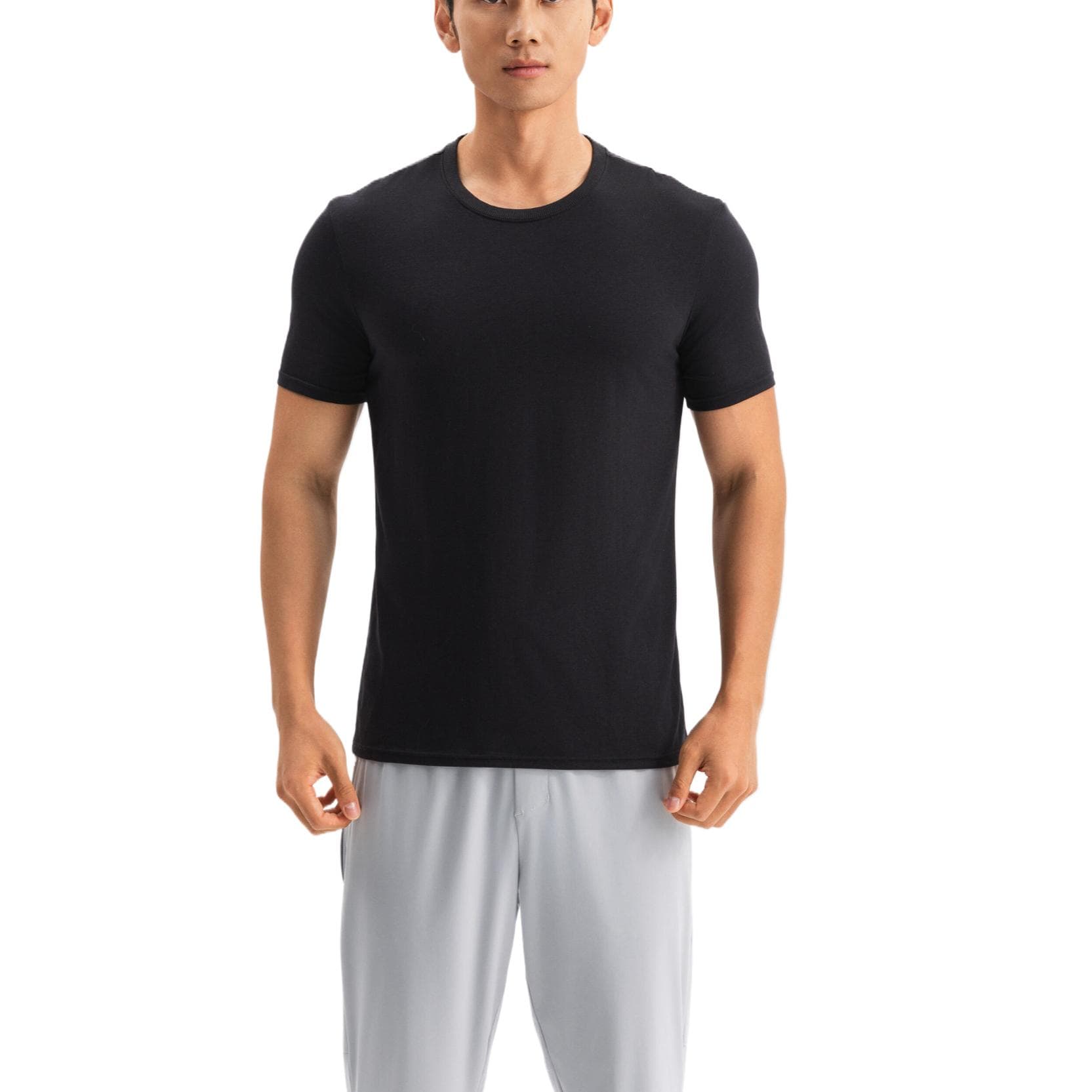 Футболка DECATHLON T-рубашка мужская дымчато-черная - изображение 1