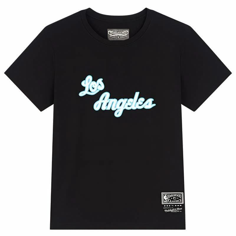 Футболка Mitchell & Ness x NBA Los Angeles Lakers Knit Crew Tee Black - изображение 1