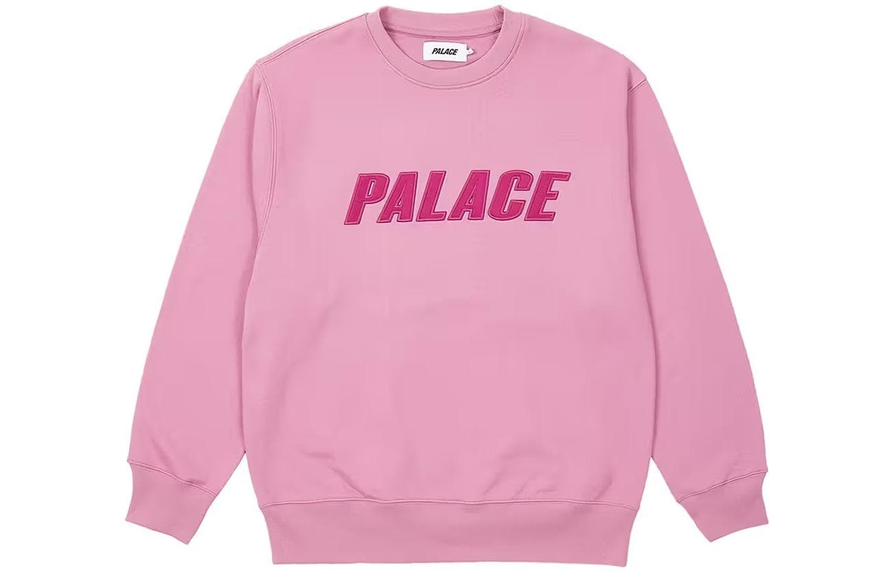 Худи PALACE SS23 IRIDESCENT APPLIQUE CREW ULTRA MAUVE Logo - изображение 1
