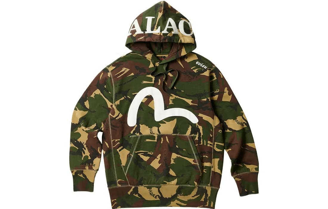 Худи PALACE x EVISU 3.0 SS23 Seagull Hood Camo Logo - изображение 1
