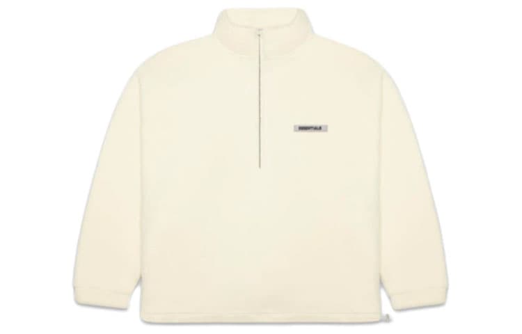 Худи Fear of God Essentials FW20 Polar Fleece Half-Zip Sweater Buttercream - изображение 1