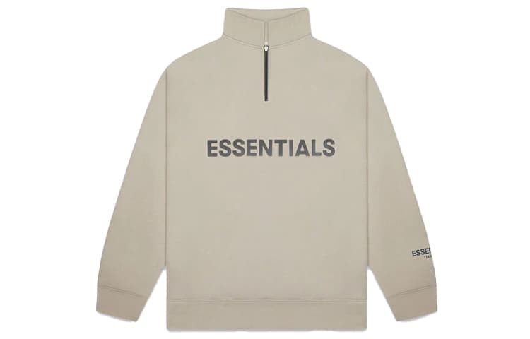 Кофта Fear of God Essentials FW20 Half Zip Sweatshirt Olive - изображение 1