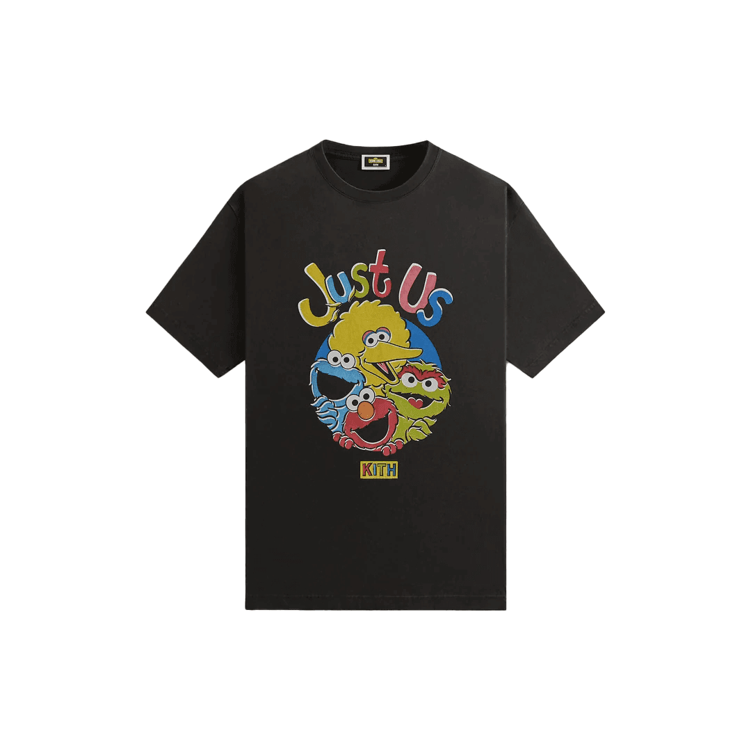 Футболка Kith X SESAME STREET FW24 Т-рубашка Мужская Черная - изображение 1