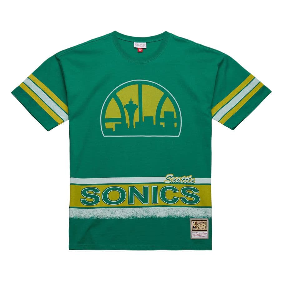 Футболка Mitchell Ness Seattle Supersonics Зеленые Мужские Футболки - изображение 1