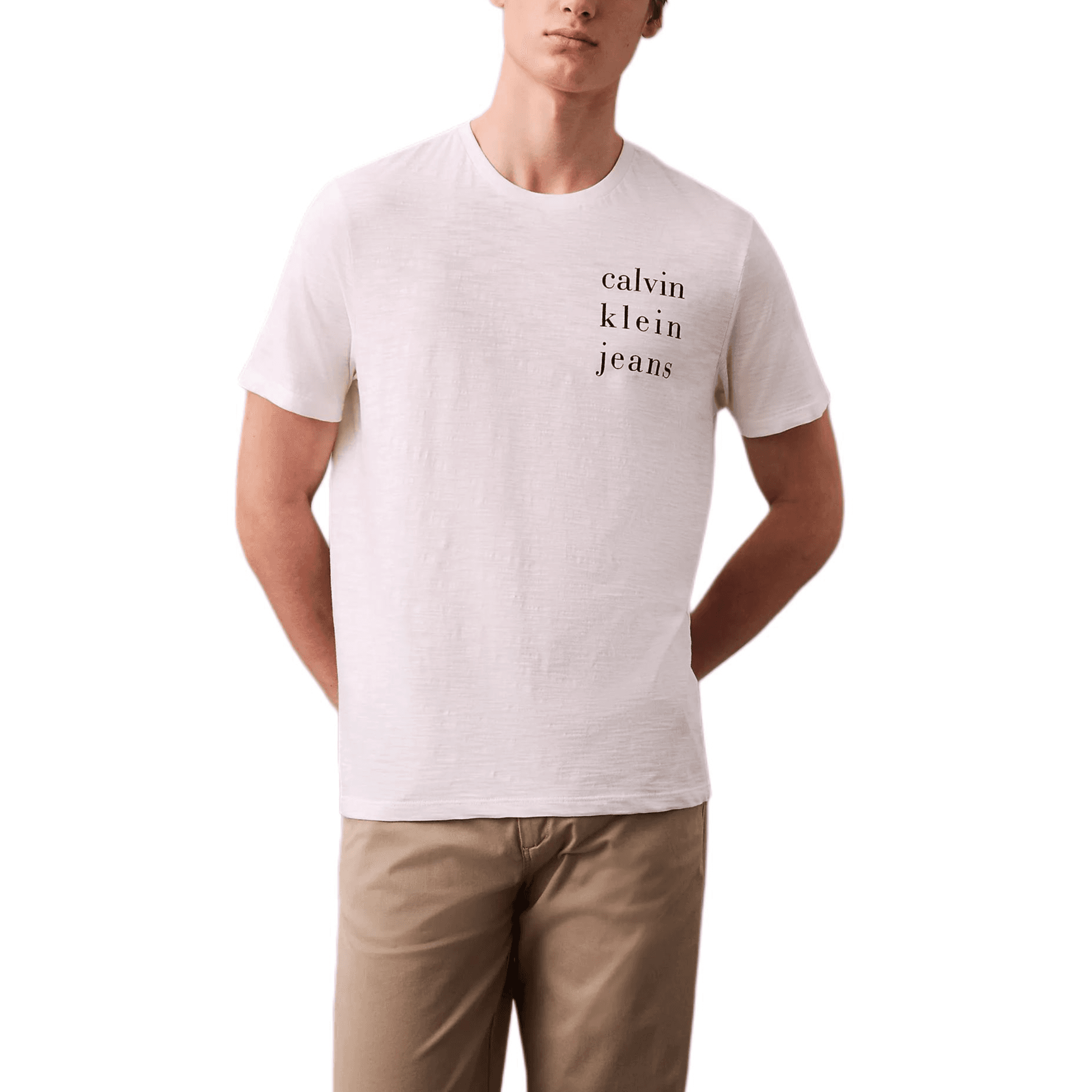 Футболка Calvin Klein T-рубашка мужская ярко-белая - изображение 1