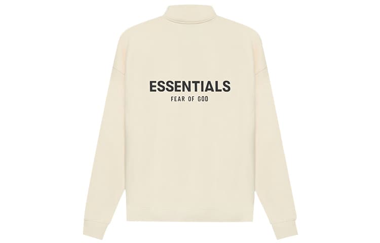 Худи Fear of God Essentials SS21 Mockneck Half Zip ButtercreamCrea Logo - изображение 1