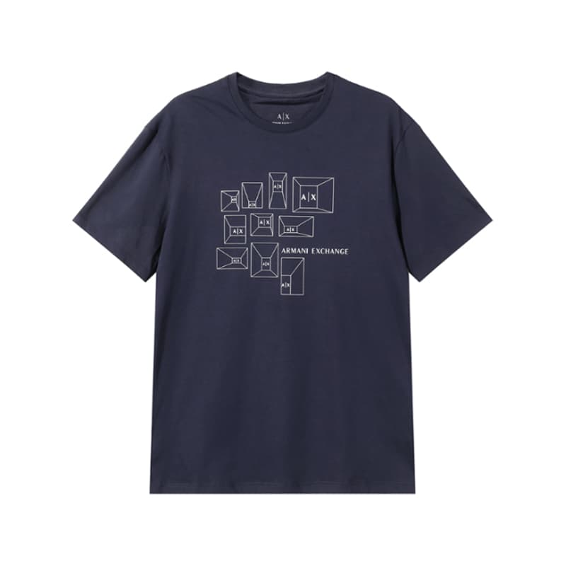 Футболка ARMANI EXCHANGE AE T Рубашка Мужская Ночной Синий - изображение 1