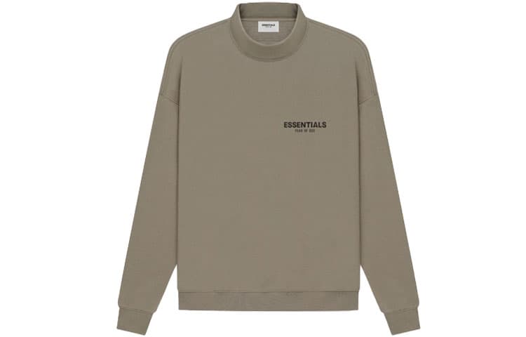 Худи Fear of God Essentials SS21 Pull-Over Mockneck Taupe Logo - изображение 1