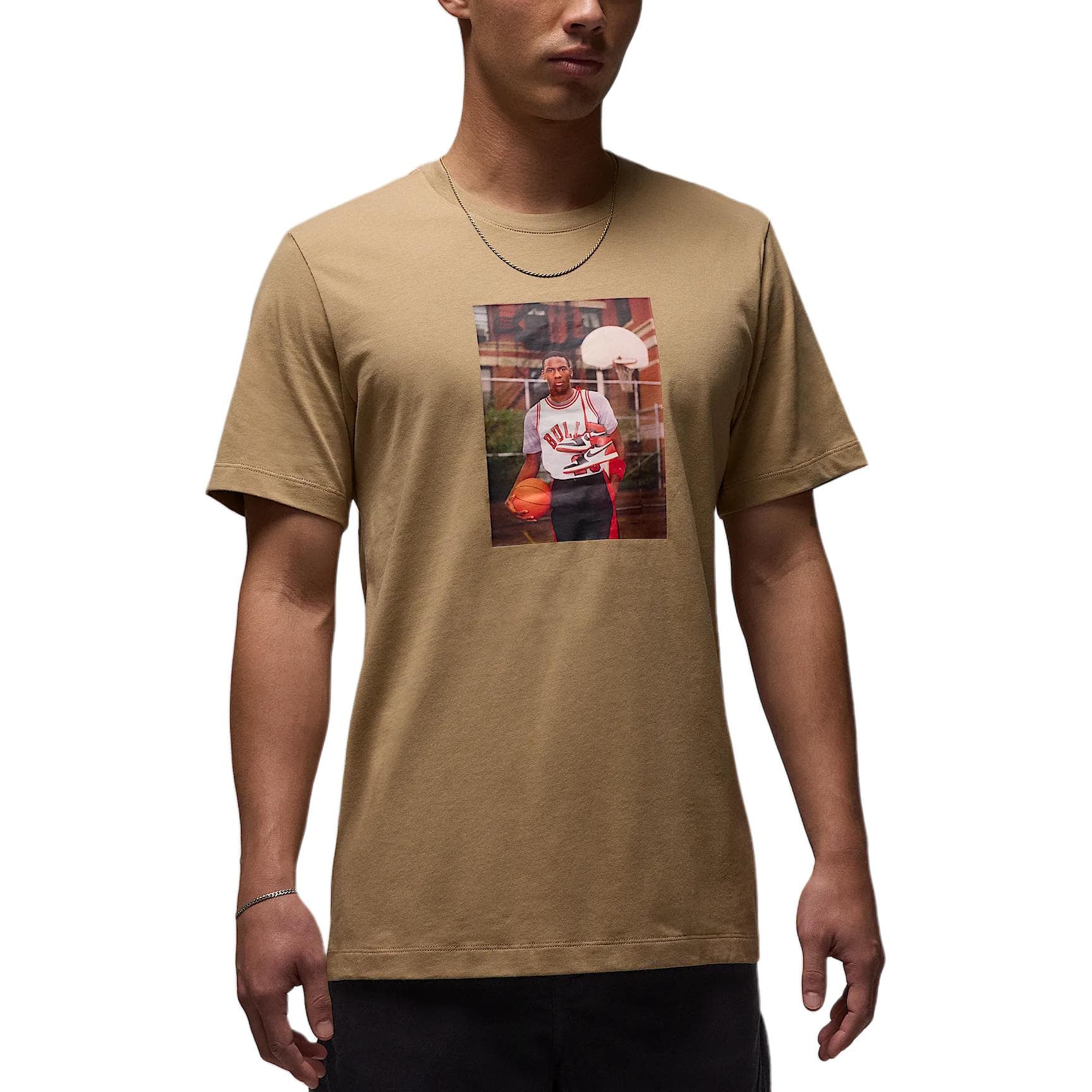 Футболка JORDAN BRAND T-Shirt Мужская Пустынный Камуфляж Черный - изображение 1