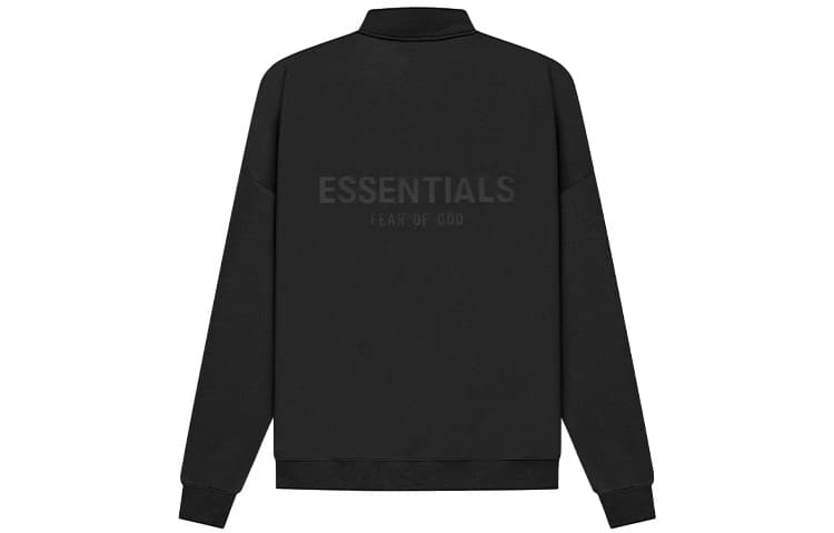 Худи Fear of God Essentials SS21 Mockneck Half Zip Black Logo - изображение 1