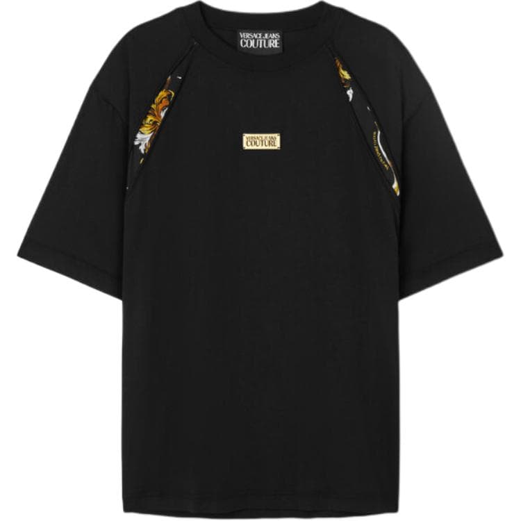 Футболка VERSACE JEANS COUTURE T-рубашка мужская черная с принтом - изображение 1