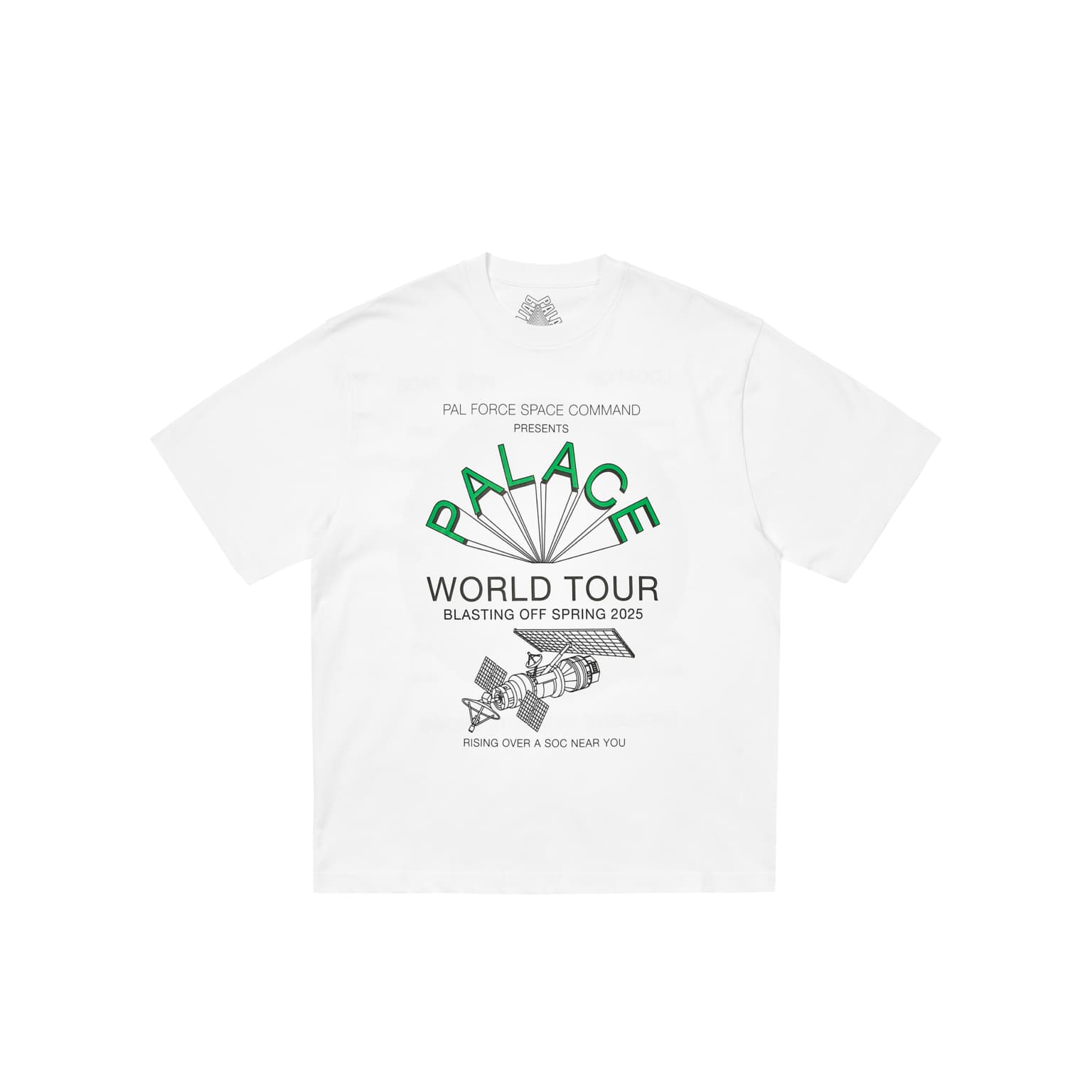 Футболка PALACE SS25 Drop5 Мир Tour T-Shirt T-Shirt Унисекс Белый - изображение 1