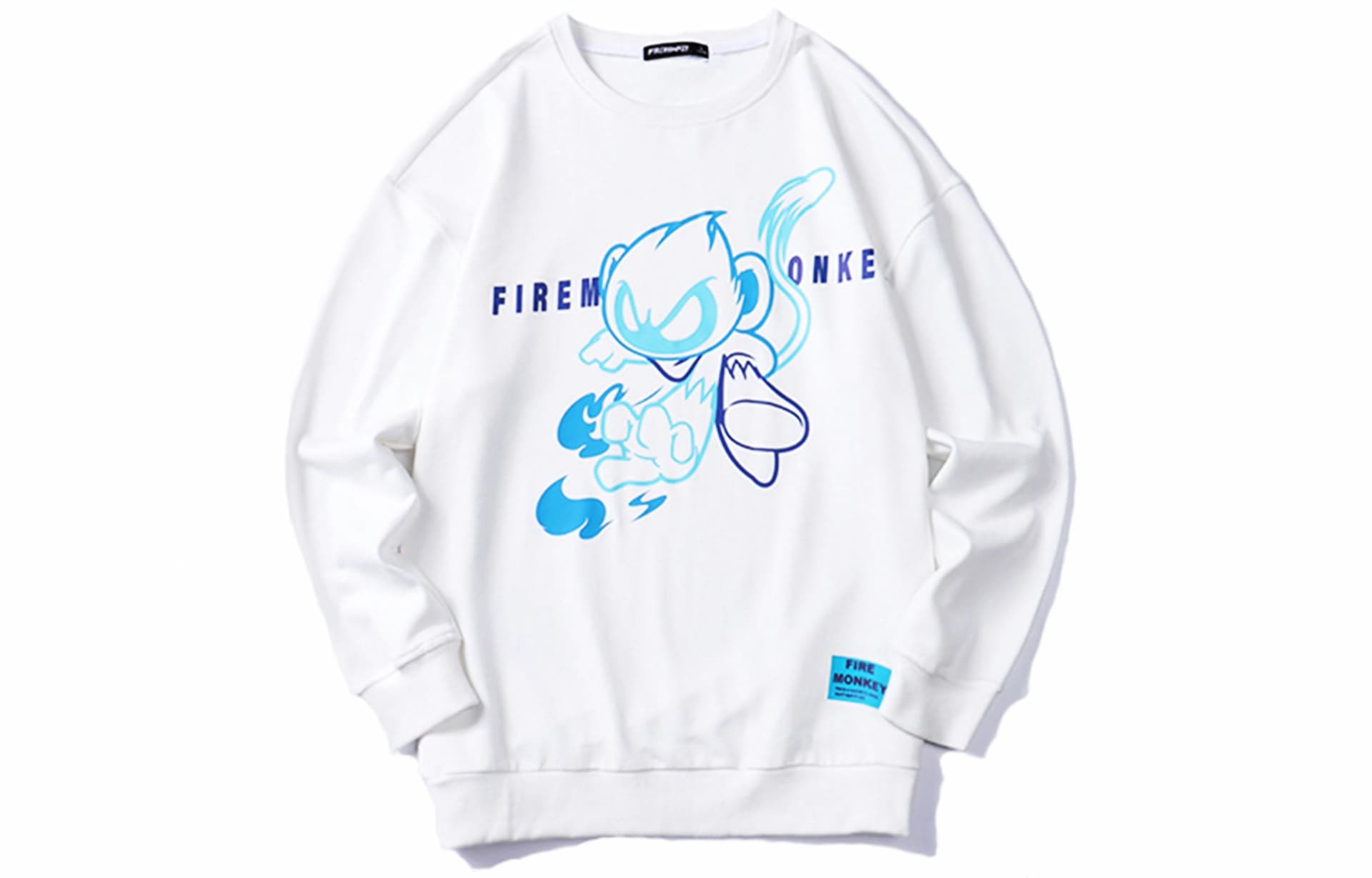 Кофта FireMonkey Cartoon Print Sweatshirt White - изображение 1