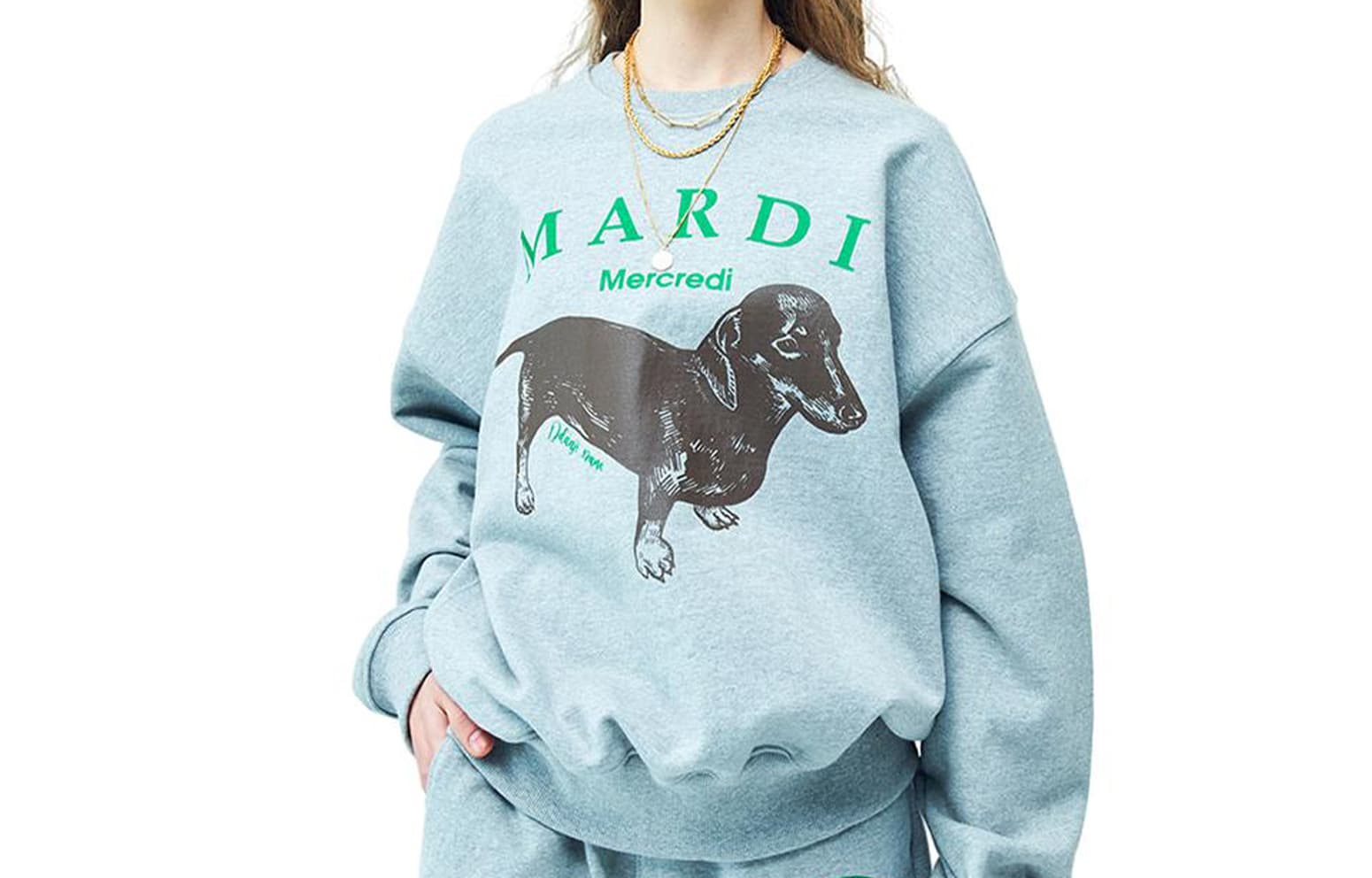 Худи MARDI MERCREDI Dachshund Puppy Толстовка Унисекс Серый - изображение 1