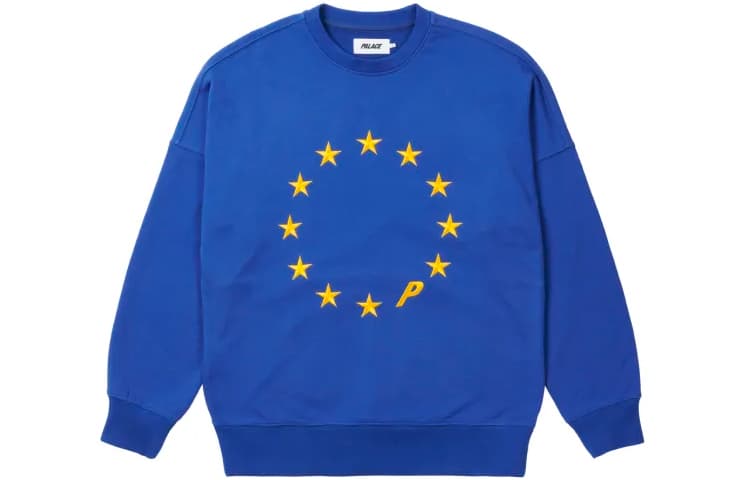 Худи PALACE Eu-don Crew Blue FW21 - изображение 1