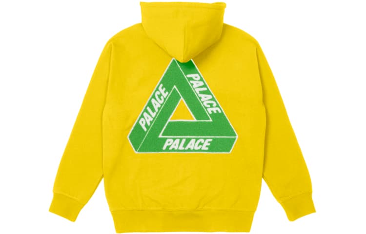 Худи PALACE FW21 ULTIMO Tri-chenille Hood Yellow Logo - изображение 1