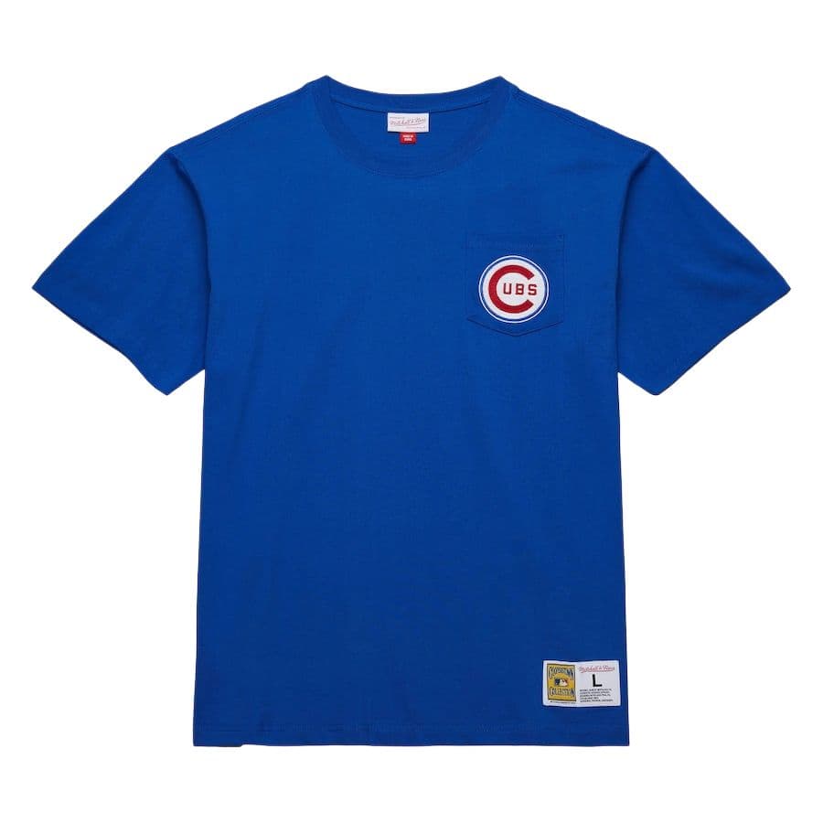 Футболка Mitchell Ness Royal Chicago Cubs Cooperstown Collection Premium Pocket T - изображение 1
