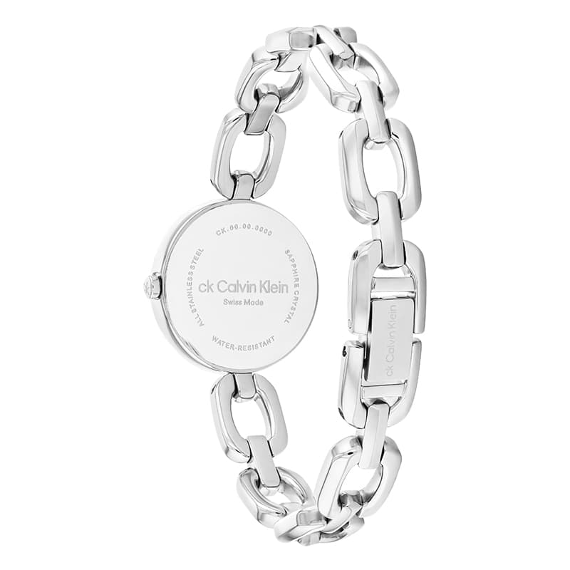 Механические часы Calvin Klein Часы с ремешком на запястье кварцевый механизм стальной ремешок 26 мм белый циферблат женские часы - изображение 3