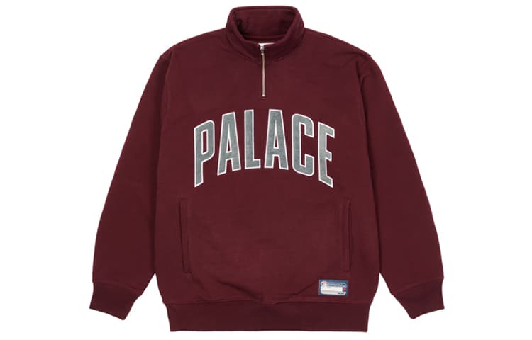 Худи PALACE FW21 ULTIMO 14 Zip Funnel Wine Logo - изображение 1