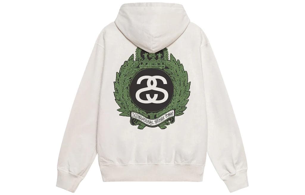 Худи Stussy SS23 ogo SS-LINK CROWN WREATH PIGMENT DYED HOODIE logo - изображение 1