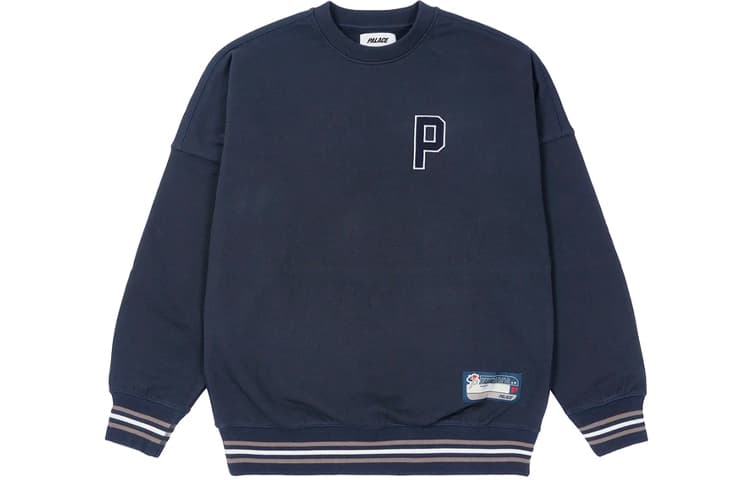 Худи PALACE FW21 Drop Shoulder College Crew Navy - изображение 1