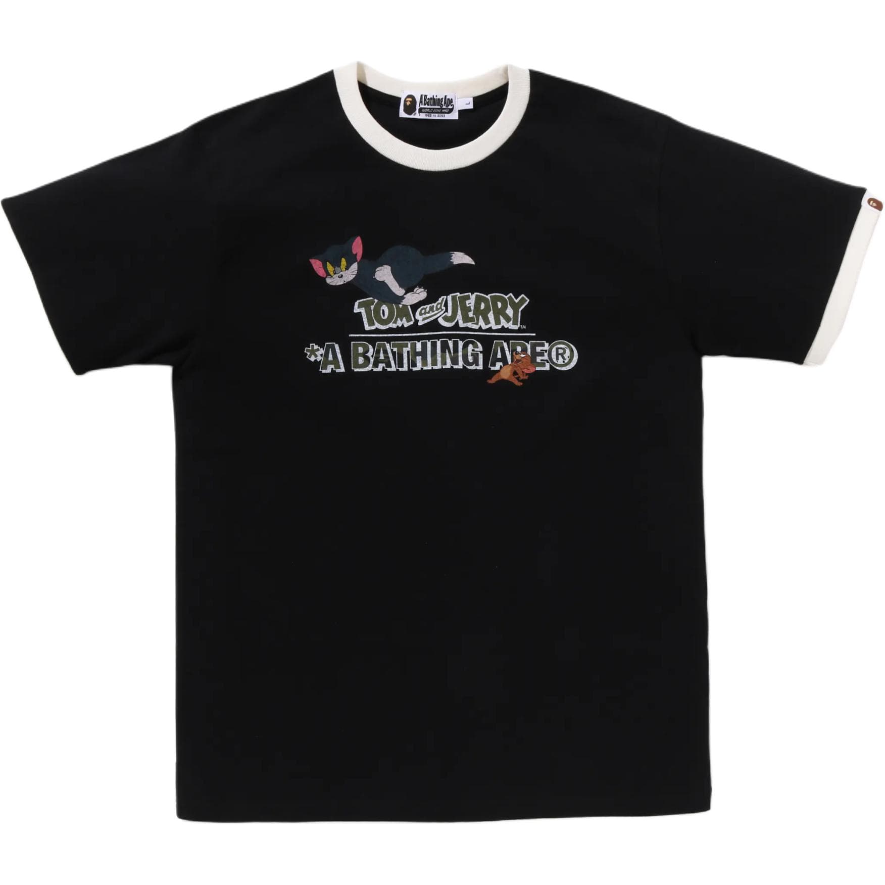 Футболка A BATHING APE Том и Джерри Co Брендированная Модель T Рубашка Унисекс - изображение 3