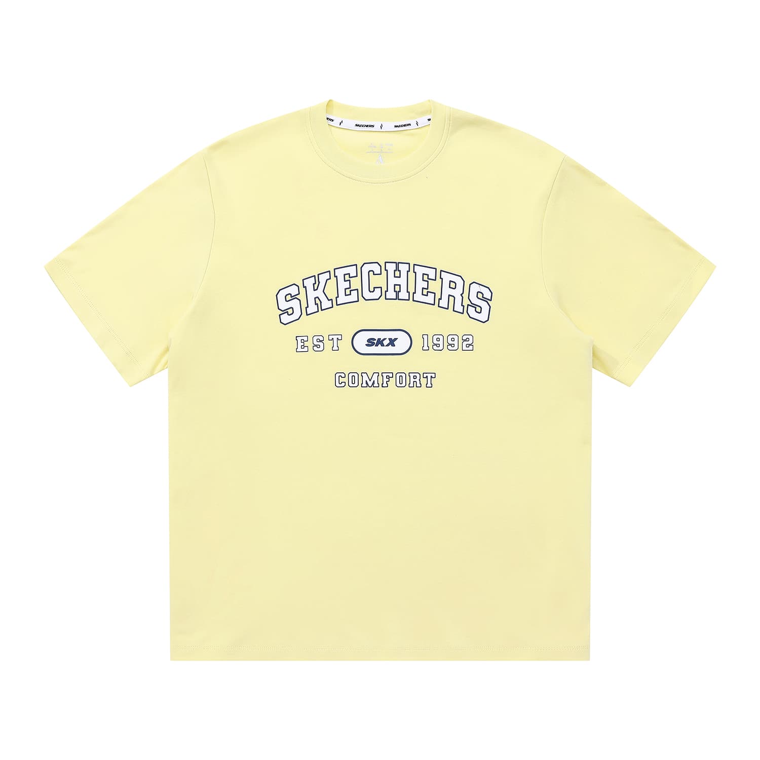 Футболка Skechers YAZUANXILIE T Рубашка Унисекс Светло-Серый Желтый - изображение 1