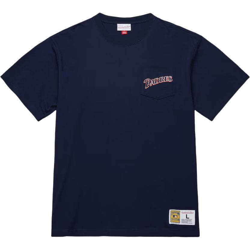 Футболка Mitchell Ness x MLB SAN DIEGO PADRES intage Logo Double Hit Pocket T - изображение 1