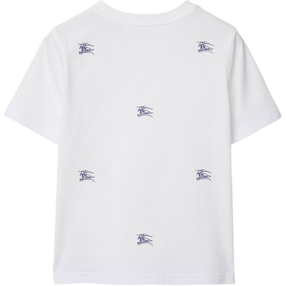 Футболка Burberry Logo Print T-Shirt Kids White - изображение 2