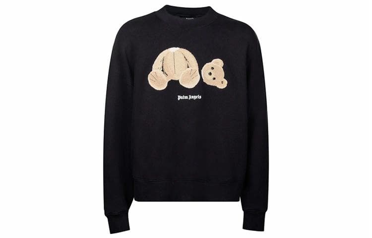 Кофта Palm Angels Bear Print Sweatshirt Black