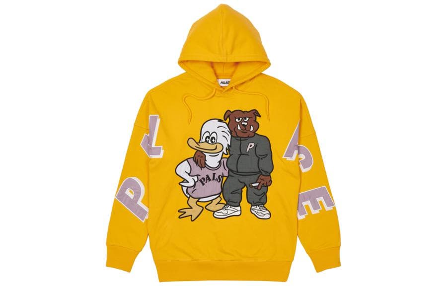 Худи PALACE SS22 Dog And Duck Drop Shoulder Hood Yellow - изображение 1