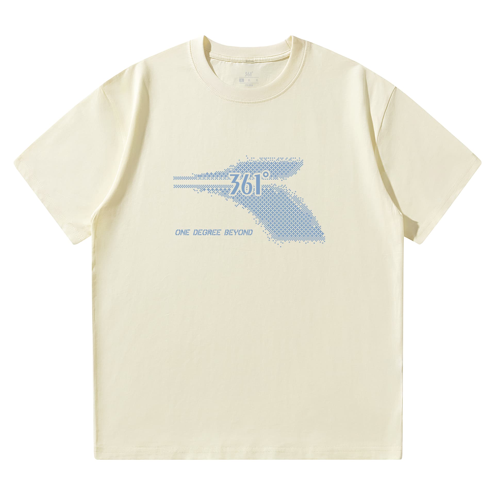 Футболка 361° T-Shirt Унисекс Песочно-коричневый Белый - изображение 1