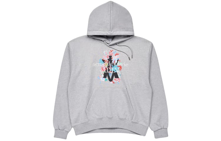 Худи acme de la vieADLV SS22 A Logo Emblem Flower Essential Hoodie Melange Logo - изображение 1