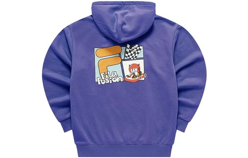 Худи FILA FUSION FOB Толстовка с капюшоном и логотипом гоночного автомобиля Унисекс Синий - изображение 1