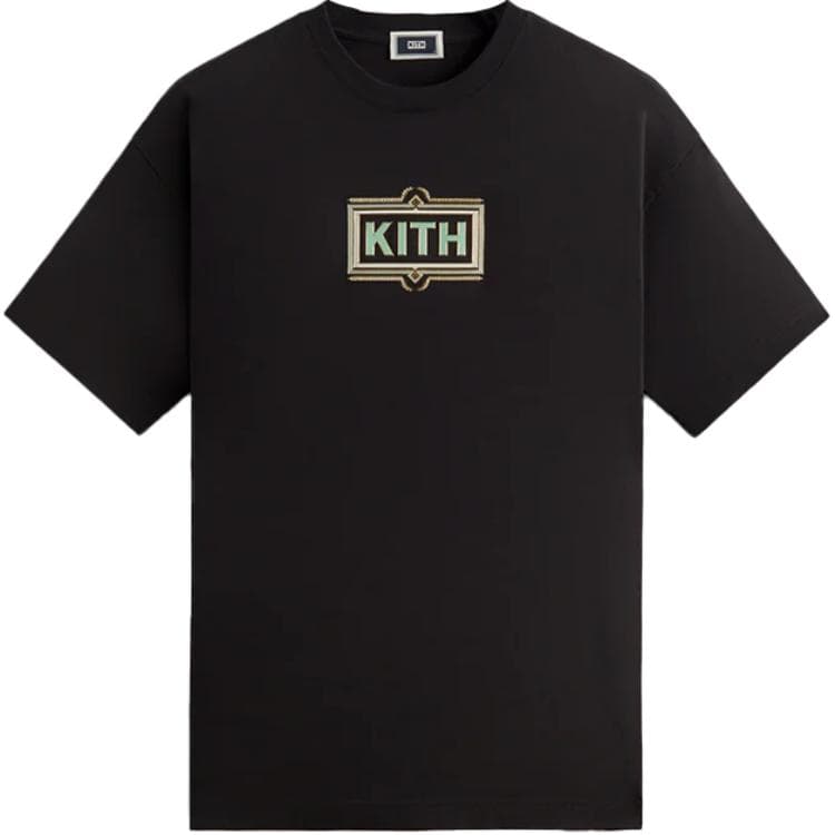 Футболка Kith Ornate Классическая Мужская Рубашка T Черного Цвета - изображение 1