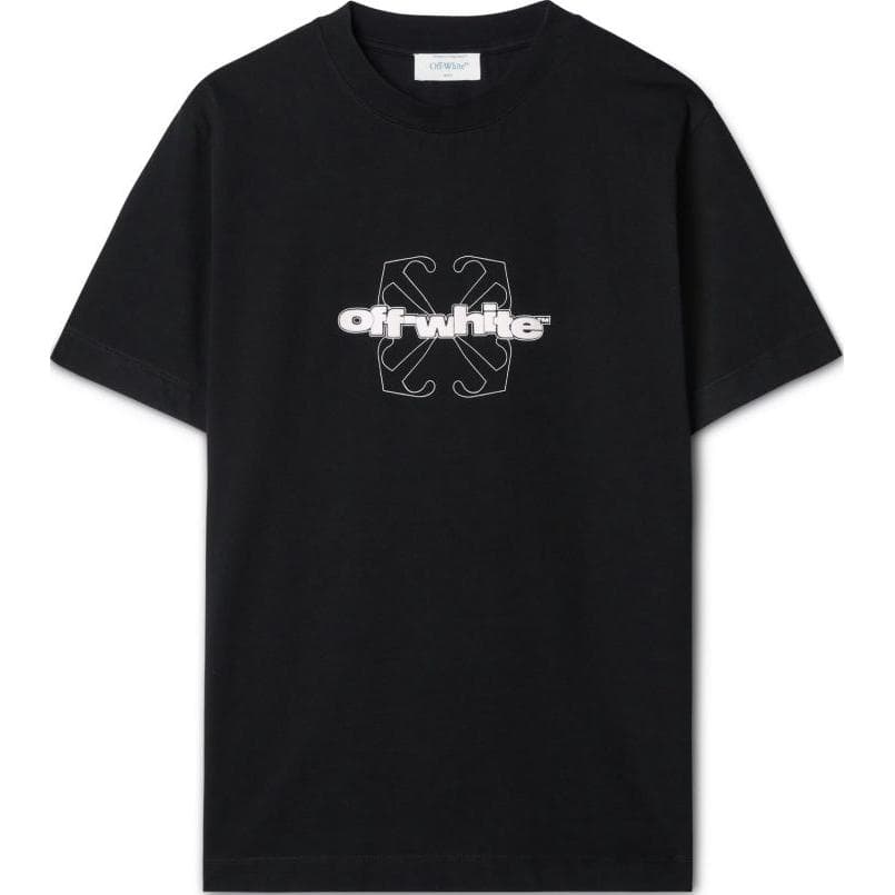 Футболка OFF-WHITE SS24 Футболка с круглым вырезом и коротким рукавом Приталенный крой Мужская Черный - изображение 1