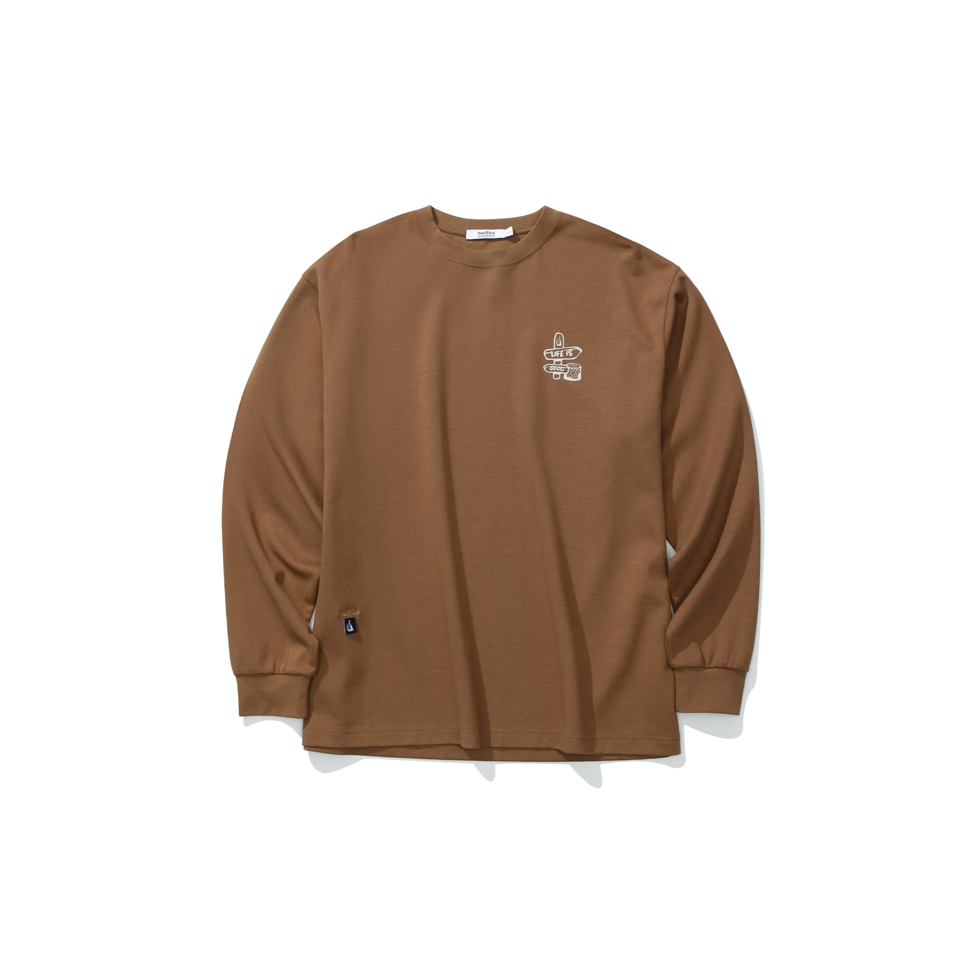 Футболка Nautica White Sail Длинный рукав круглый вырез футболка унисекс - изображение 1