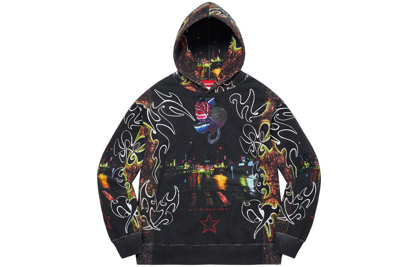 Кофта Supreme SS22 Week 12 East Broadway Hooded Sweatshirt - изображение 1