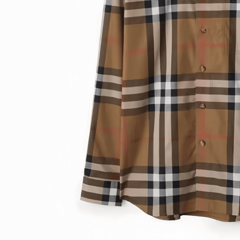 Рубашка Burberry Коричневые Мужские Рубашки - изображение 5